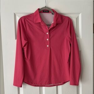 Pink Long Sleeve Polo Turtleson